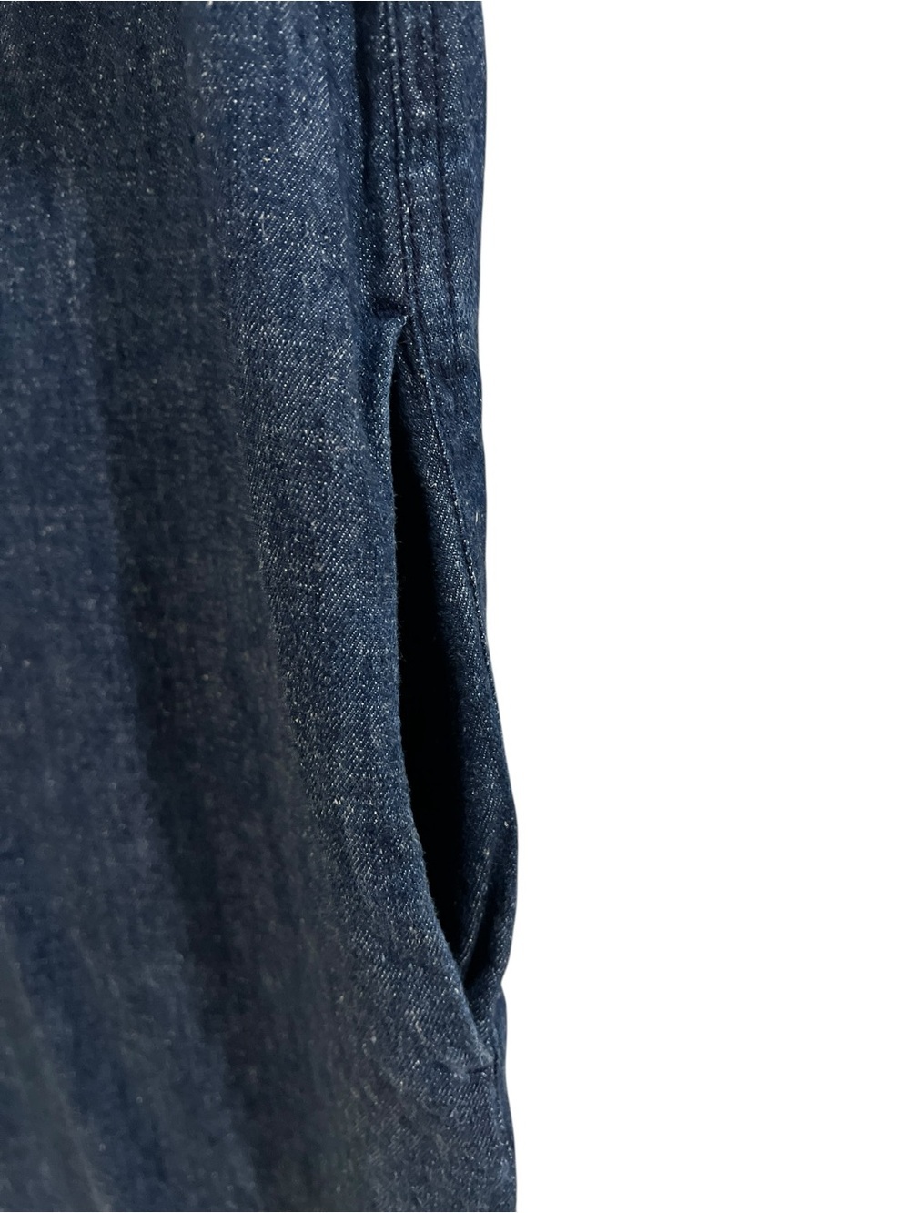COS Blue Hemp Denim Organic Cotton Shift Dress Cuffed Sleeves Back Zipper- 4 - Picture 5 of 8